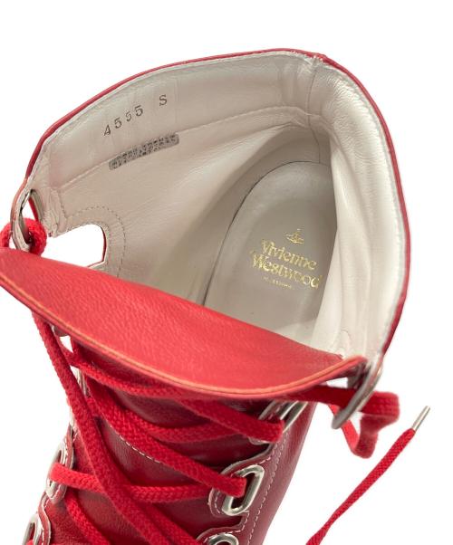 Vivienne Westwood（ヴィヴィアンウエストウッド）Vivienne Westwood (ヴィヴィアンウエストウッド) レースアップブーツ レッド サイズ:Sの古着・服飾アイテム