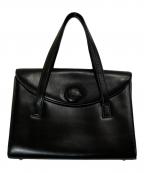 GIVENCHYジバンシィ）の古着「フラップレザートートバッグ」｜ブラック