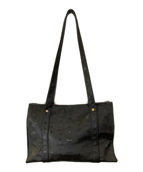 MCM（エムシーエム）MCM (エムシーエム) ヴィセトス柄トートバッグ ブラックの古着・服飾アイテム