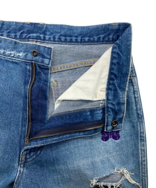 Needles（ニードルズ）Needles (ニードルズ) ASSORTED PATCHES STRAIGHT JEAN インディゴ サイズ:Sの古着・服飾アイテム