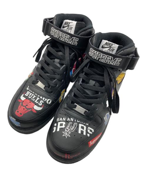 NIKE（ナイキ）NIKE (ナイキ) SUPREME (シュプリーム) NBA (エヌビーエー) AIR FORCE 1 MID 07 ブラック サイズ:SIZE 27.5cmの古着・服飾アイテム