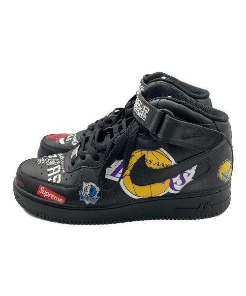 NIKE（ナイキ）NIKE (ナイキ) SUPREME (シュプリーム) NBA (エヌビーエー) AIR FORCE 1 MID 07 ブラック サイズ:SIZE 27.5cmの古着・服飾アイテム