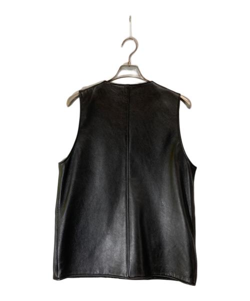 Schott（ショット）Schott (ショット) nano・universe (ナノ・ユニバース) 別注レザーベスト ブラック サイズ:Mの古着・服飾アイテム