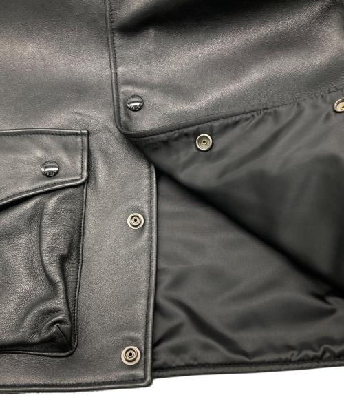 Schott（ショット）Schott (ショット) nano・universe (ナノ・ユニバース) 別注レザーベスト ブラック サイズ:Mの古着・服飾アイテム