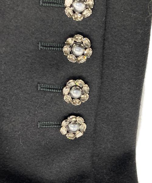 CHANEL（シャネル）CHANEL (シャネル) ラインストーンココマークボタンロングコート ブラック サイズ:36の古着・服飾アイテム