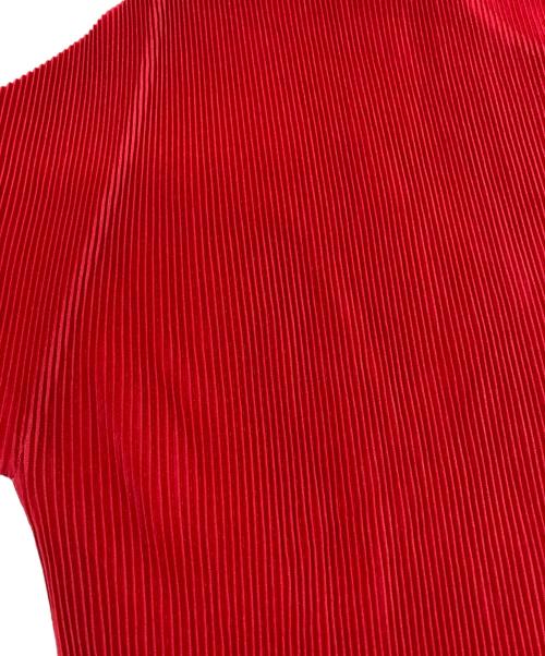 PLEATS PLEASE（プリーツプリーズ）PLEATS PLEASE (プリーツプリーズ) プリーツブラウス レッド サイズ:3の古着・服飾アイテム