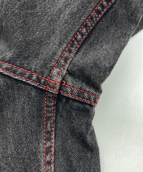 BUTTER GOODS（バターグッズ）Butter Goods (バターグッズ) バギーデニムパンツ ブラック×レッド サイズ:30の古着・服飾アイテム