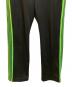 中古・古着 Needles (ニードルズ) Narrow Track Pant ブラック×グリーン サイズ:SIZE L：10000円
