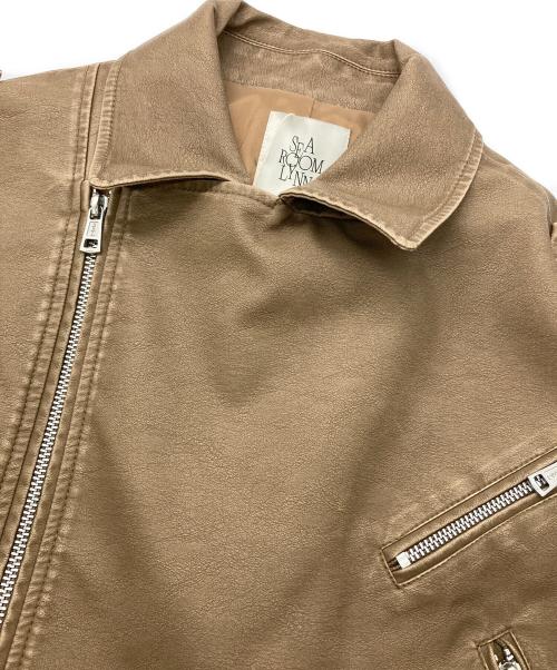 Sea Room lynn（シールームリン）Sea Room Lynn (シールームリン) Vintage wash ECOレザージャケット ベージュ サイズ:SIZE Freeの古着・服飾アイテム