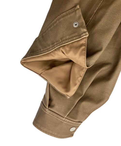 Sea Room lynn（シールームリン）Sea Room Lynn (シールームリン) Vintage wash ECOレザージャケット ベージュ サイズ:SIZE Freeの古着・服飾アイテム