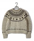 Sea Room lynnシールームリン）の古着「ハートノルディックニット」｜ベージュ