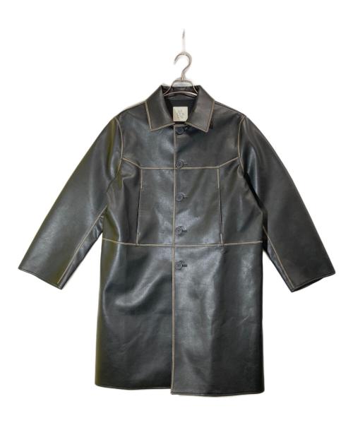 Sea Room lynn（シールームリン）Sea Room lynn (シールームリン) VintageECOレザーシャツジャケットフェイクレザーコート ブラック サイズ:Lの古着・服飾アイテム