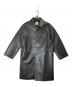 Sea Room lynn（シールームリン）の古着「VintageECOレザーシャツジャケットフェイクレザーコート」｜ブラック