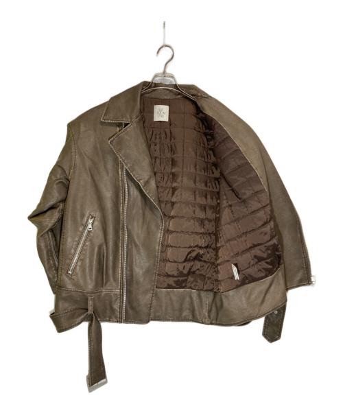 Sea Room lynn（シールームリン）Sea Room Lynn (シールームリン) VINTAGE WASH ECO レザーキルティングライダース ベージュ サイズ:Ⅿの古着・服飾アイテム