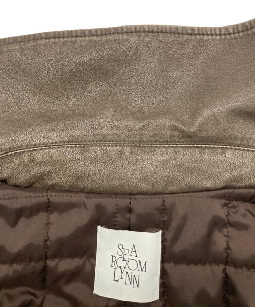 Sea Room lynn（シールームリン）Sea Room Lynn (シールームリン) VINTAGE WASH ECO レザーキルティングライダース ベージュ サイズ:Ⅿの古着・服飾アイテム