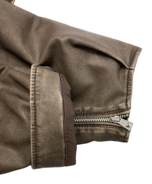 Sea Room lynn（シールームリン）Sea Room Lynn (シールームリン) VINTAGE WASH ECO レザーキルティングライダース ベージュ サイズ:Ⅿの古着・服飾アイテム