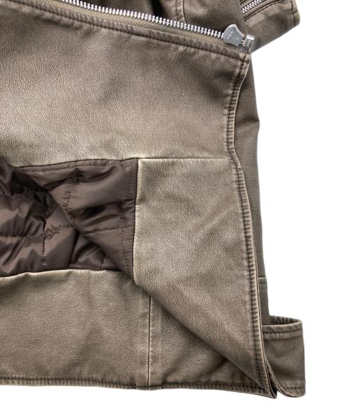 Sea Room lynn（シールームリン）Sea Room Lynn (シールームリン) VINTAGE WASH ECO レザーキルティングライダース ベージュ サイズ:Ⅿの古着・服飾アイテム