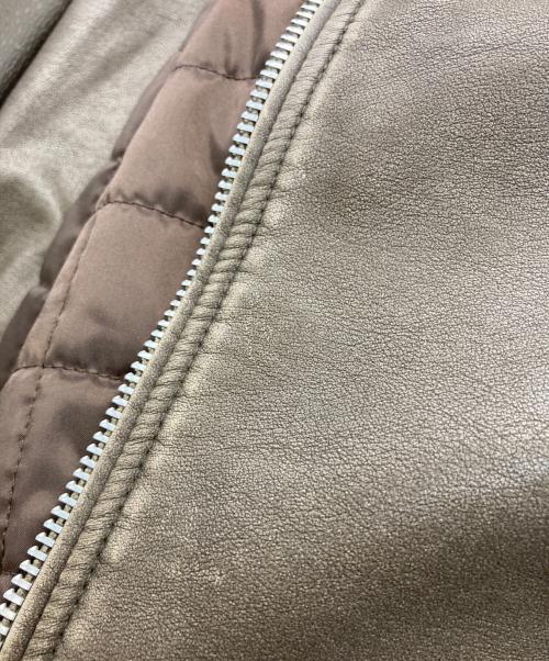 Sea Room lynn（シールームリン）Sea Room Lynn (シールームリン) VINTAGE WASH ECO レザーキルティングライダース ベージュ サイズ:Ⅿの古着・服飾アイテム