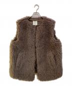 Sea Room lynnシールームリン）の古着「Wool mix BOAオーバーベスト」｜グレー