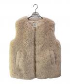 Sea Room lynnシールームリン）の古着「Wool mix BOAオーバーベスト」｜ベージュ