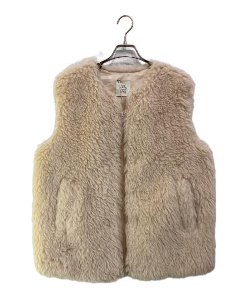 Sea Room lynn（シールームリン）Sea Room Lynn (シールームリン) Wool mix BOAオーバーベスト ベージュ サイズ:SIZE Freeの古着・服飾アイテム