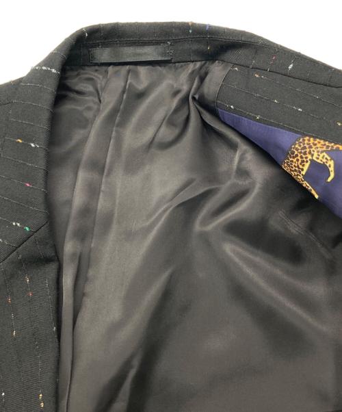 PS Paul Smith（ＰＳポールスミス）PS Paul Smith (ＰＳポールスミス) カラフルネップストライプセットアップスーツ ブラック サイズ:ジャケットS　パンツMの古着・服飾アイテム
