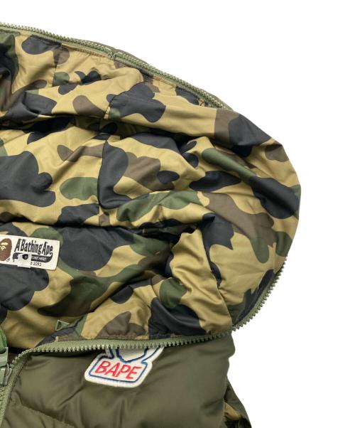 A BATHING APE（ア ベイシング エイプ）A BATHING APE (ア ベイシング エイプ) ダウンベスト カーキ サイズ:Ⅿの古着・服飾アイテム