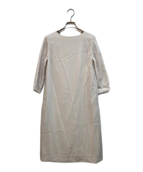 自由区（ジユウク）自由区 (ジユウク) ダブルクロス サックワンピース アイボリー サイズ:32の古着・服飾アイテム