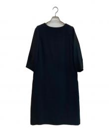 自由区（ジユウク）の古着「ダブルクロス サックワンピース」｜ネイビー