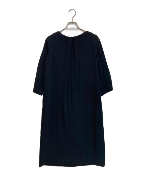 自由区（ジユウク）自由区 (ジユウク) ダブルクロス サックワンピース ネイビー サイズ:32の古着・服飾アイテム