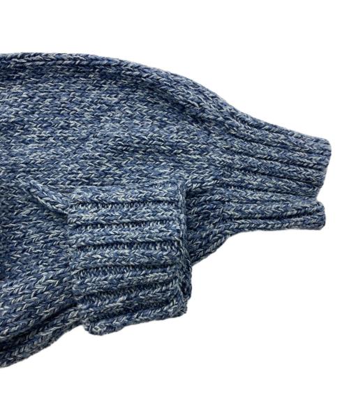 POLO RALPH LAUREN（ポロ・ラルフローレン）POLO RALPH LAUREN (ポロ・ラルフローレン) ロゴコットンクルーネックニット ブルー サイズ:SIZE Mの古着・服飾アイテム