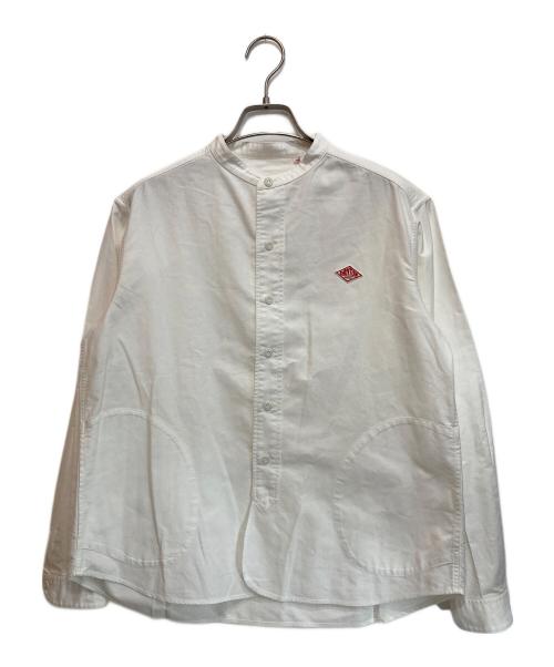 DANTON（ダントン）DANTON (ダントン) オックスフォード バンドカラー長袖シャツ ホワイト サイズ:36の古着・服飾アイテム