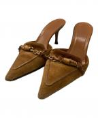 GUCCIグッチ）の古着「バンブービットミュールパンプス」｜ブラウン