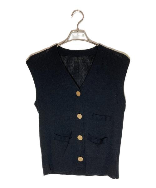 Spick and Span（スピック＆スパン）Spick and Span (スピック＆スパン) 麻コットンリブベスト ブラック サイズ:-の古着・服飾アイテム