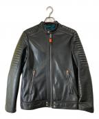 DIESELディーゼル）の古着「シングルライダースジャケット」｜ブラック