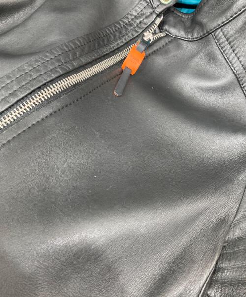 DIESEL（ディーゼル）DIESEL (ディーゼル) シングルライダースジャケット ブラック サイズ:SIZE Mの古着・服飾アイテム