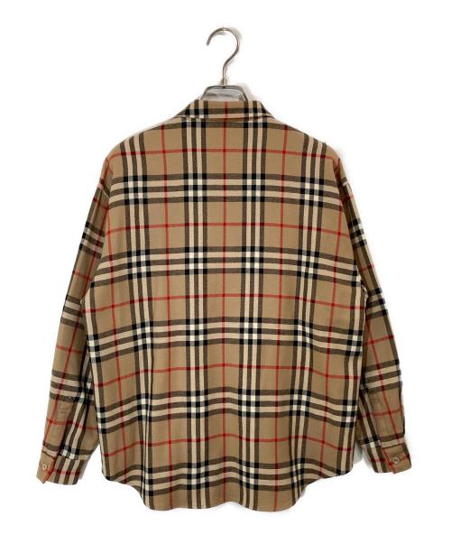 Burberry's（バーバリーズ）Burberry's (バーバリーズ) ノバチェックウールシャツ ベージュ サイズ:7Rの古着・服飾アイテム