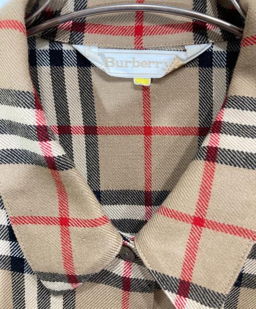 Burberry's（バーバリーズ）Burberry's (バーバリーズ) ノバチェックウールシャツ ベージュ サイズ:7Rの古着・服飾アイテム