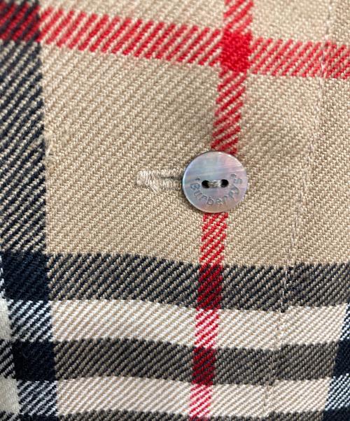 Burberry's（バーバリーズ）Burberry's (バーバリーズ) ノバチェックウールシャツ ベージュ サイズ:7Rの古着・服飾アイテム