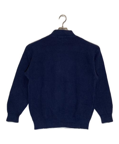 Eddie Bauer（エディーバウアー）Eddie Bauer (エディーバウアー) ヘンリーネックニット ネイビー サイズ:Sの古着・服飾アイテム