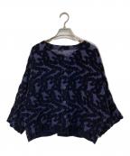 me ISSEY MIYAKEミーイッセイ ミヤケ）の古着「フロッキートップス」｜ネイビー