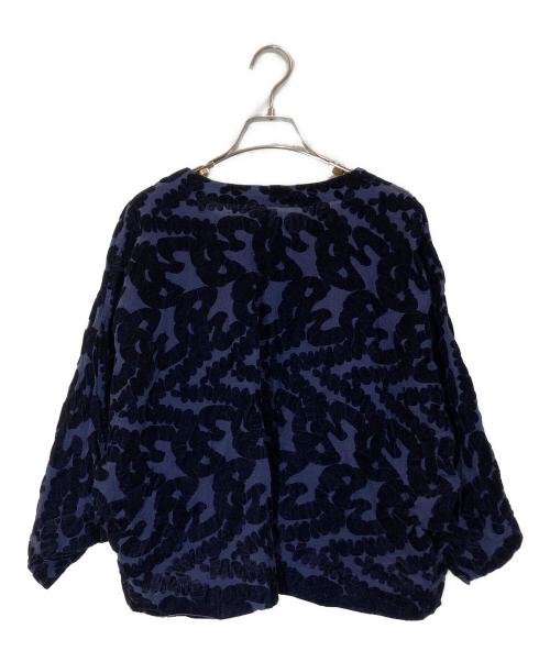 me ISSEY MIYAKE（ミーイッセイ ミヤケ）me ISSEY MIYAKE (ミーイッセイ ミヤケ) フロッキートップス ネイビー サイズ:下記参照の古着・服飾アイテム