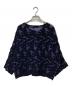 me ISSEY MIYAKE（ミーイッセイ ミヤケ）の古着「フロッキートップス」｜ネイビー