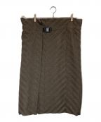 me ISSEY MIYAKEミーイッセイ ミヤケ）の古着「プリーツラップスカート」｜ブラウン