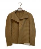 me ISSEY MIYAKEミーイッセイ ミヤケ）の古着「プリーツカーディガン」｜ブラウン