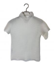 me ISSEY MIYAKE（ミーイッセイ ミヤケ）の古着「ハイネックプリーツカットソー」｜ホワイト