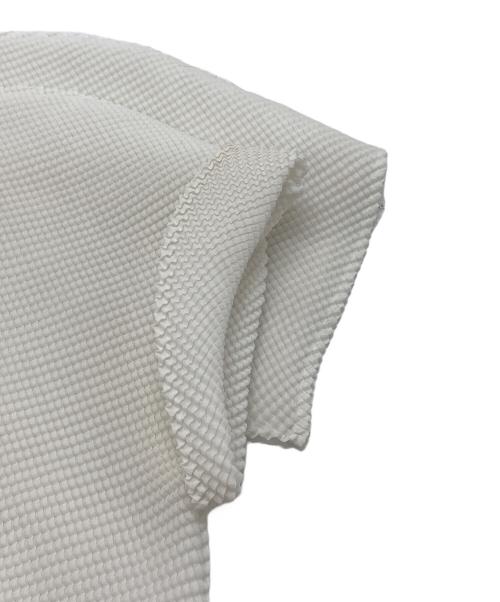me ISSEY MIYAKE（ミーイッセイ ミヤケ）me ISSEY MIYAKE (ミーイッセイ ミヤケ) ハイネックプリーツカットソー ホワイト サイズ:-の古着・服飾アイテム