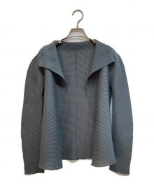 me ISSEY MIYAKE（ミーイッセイ ミヤケ）の古着「プリーツカーディガン」｜グリーン