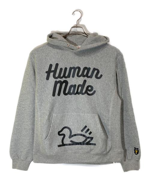 HUMAN MADE（ヒューマンメイド）HUMAN MADE (ヒューマンメイド) ダックプリントパーカー グレー サイズ:Ｌの古着・服飾アイテム