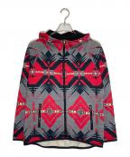 LAUREN RALPH LAURENローレン ラルフ ローレン）の古着「ネイティブパーカー」｜グレー×レッド